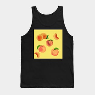 Peaches Pattern Yellow Tank Top